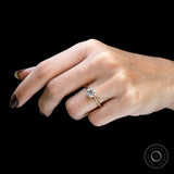 Elegant 8 prong round vintage solitaire ring