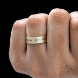 mens satin finish plain yellow gold band