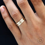 Plain yellow gold wedding band ring for men