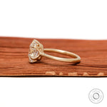 14k yellow gold georgian style vintage solitaire ring side profile view