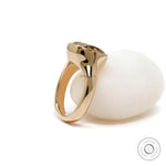 Euro shank engagement ring in yellow gold