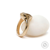 Euro shank engagement ring in yellow gold