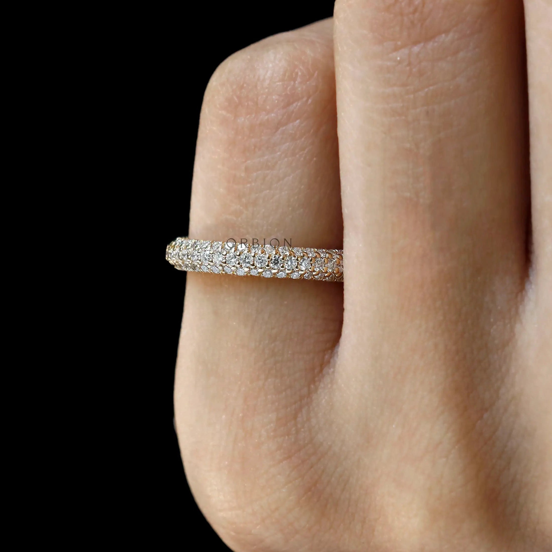 lab diamond stacking band for women 