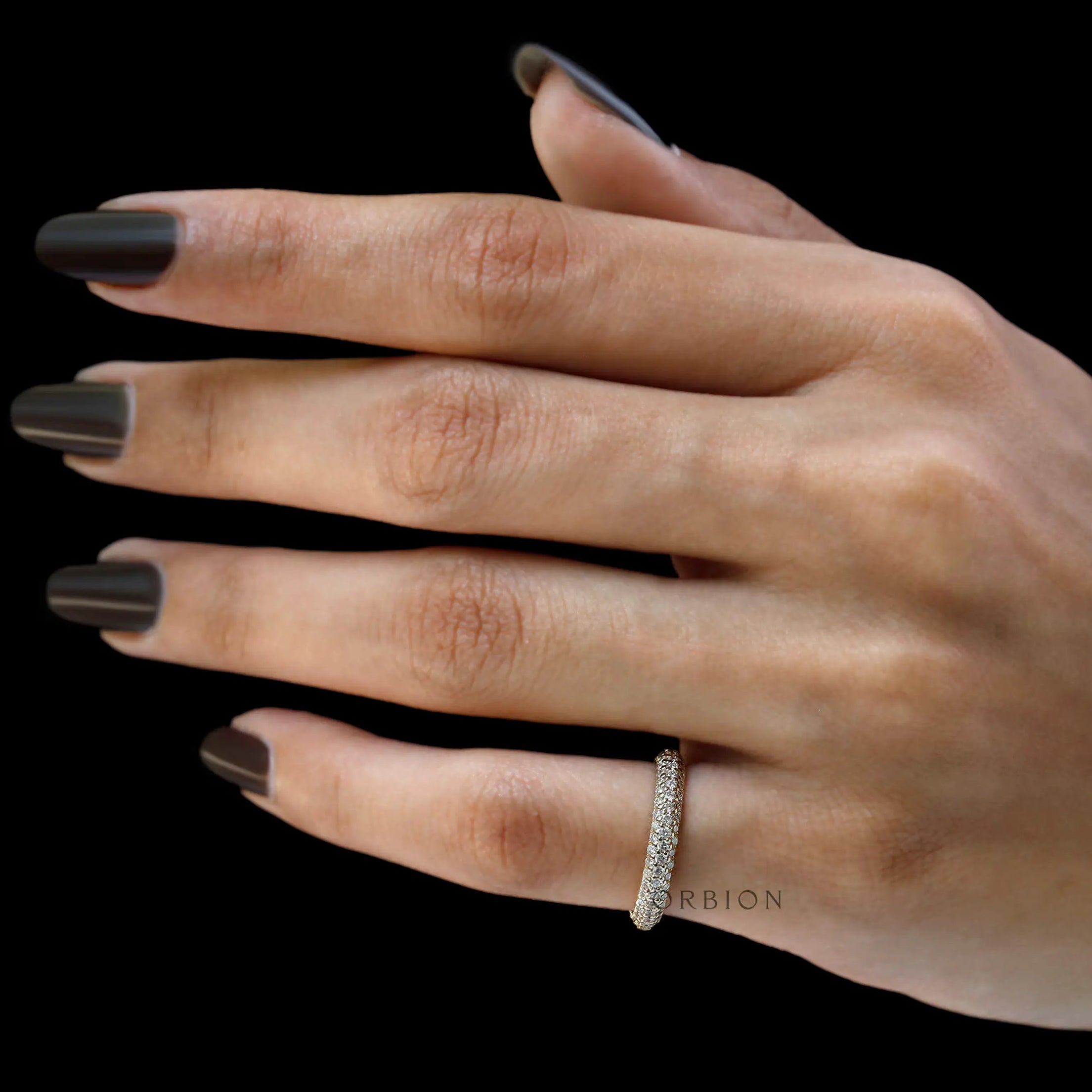 Luxury stacking eternity ring in 18K yellow gold