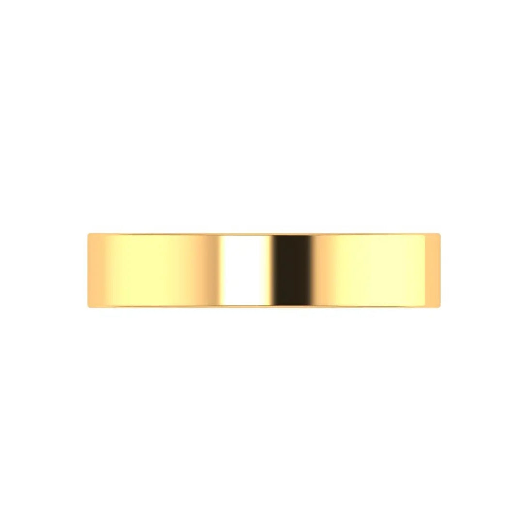 5mm flat men’s wedding band in 18k yellow gold