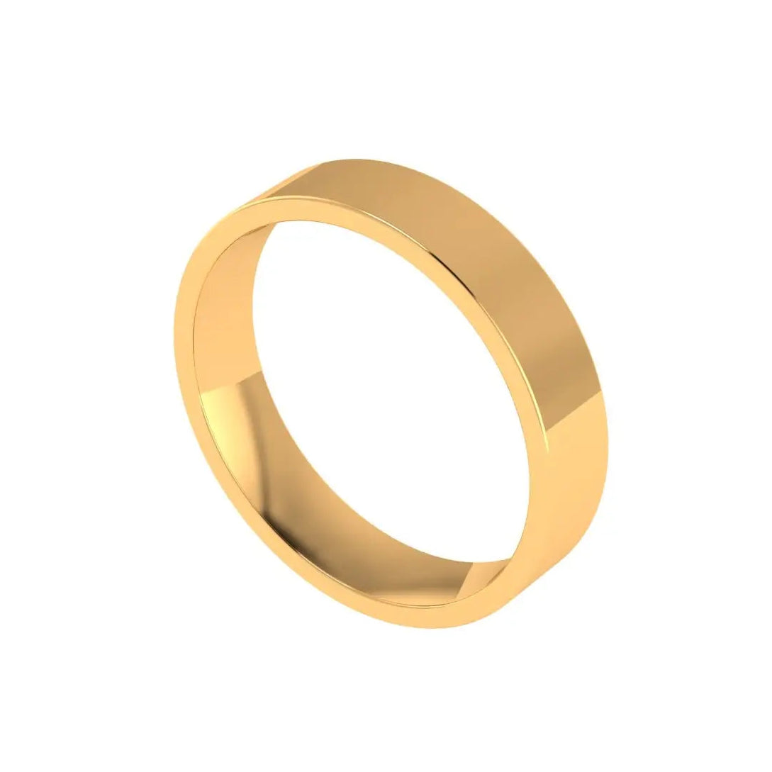 Comfort fit plain gold wedding ring