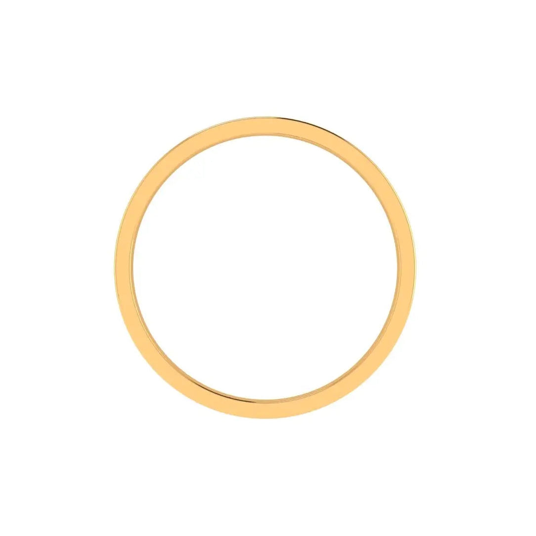 18k yellow gold flat profile band ring