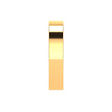 Glossy high polish men’s gold wedding band