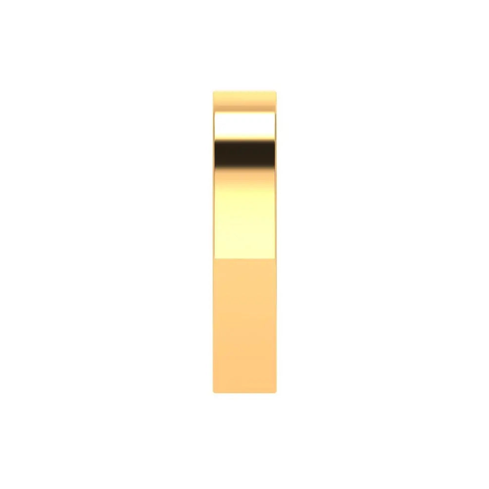 Glossy high polish men’s gold wedding band