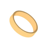 Flat men’s wedding ring 5mm width