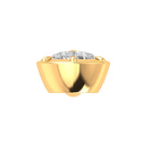 10K yellow gold old mine cut pear necklace detail view