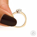 Moval old mine cut ring yellow and white gold engagement ring