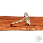 Split shank moval engagement ring antique style lab diamond