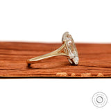 Split shank moval engagement ring antique style lab diamond