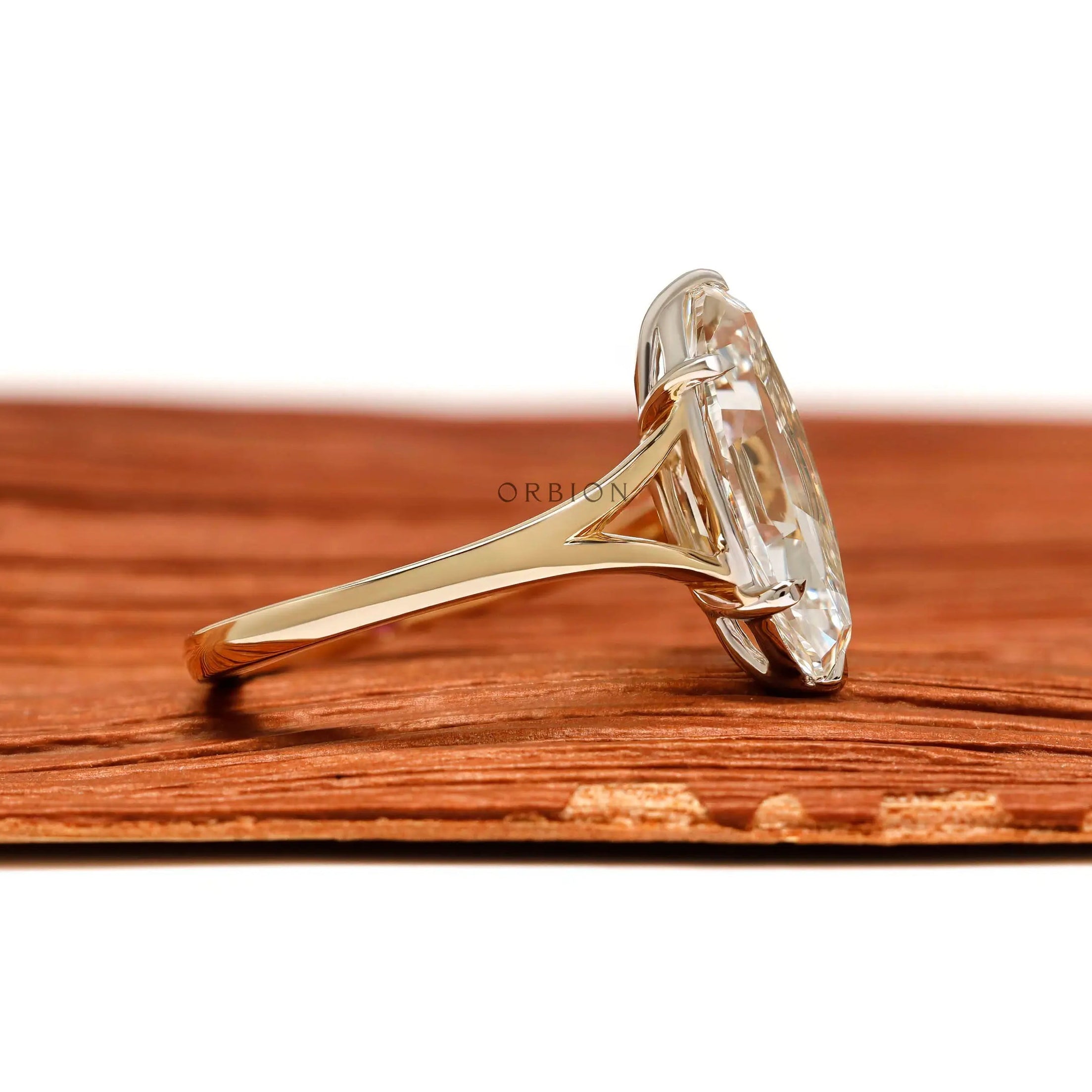 Split shank moval engagement ring antique style lab diamond