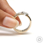 Luxury mens wedding ring with radiant and princess cut lab diamonds
