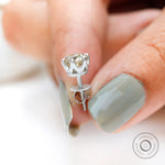 Vintage inspired champagne moissanite stud earrings