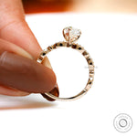 Fine jewelry marquise engagement ring front view