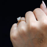 Unique art deco engagement ring solid yellow gold