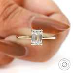 Emerald shaped solitaire ring luxury fine jewelry