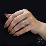 Elegant white gold bridal ring set lifestyle image