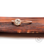 Cushion cut solitaire ring side profile