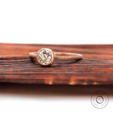 Cushion cut solitaire ring side profile