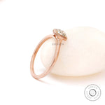 Cushion solitaire engagement ring modern vintage style