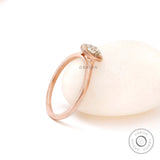 Cushion solitaire engagement ring modern vintage style