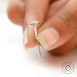 Matte gold solitaire ring vintage inspired