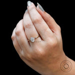 Oval moissanite ring showcasing colorless brilliance