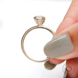 Elegant oval moissanite ring modern solitaire design