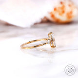 Marquise cut lab grown diamond cluster ring