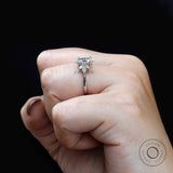 Marquise lab grown diamond ring worn on hand