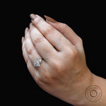 Elegant marquise cluster ring with floral-inspired design