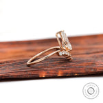 Side profile of pear lab grown diamond engagement ring