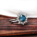 Fancy vivid blue diamond ring