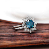 Fancy vivid blue diamond ring