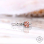 Fancy intense pink diamond ring