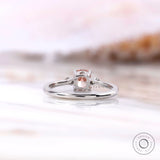 Back view of cushion pink diamond ring setting