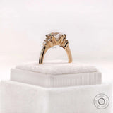 Elegant OEC Moissanite engagement ring with side diamond accents