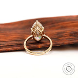 Large Pear Moissanite Solitaire Engagement Ring in 14K Yellow Gold
