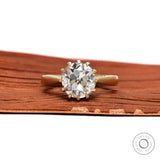 Elongated cushion moissanite solitaire ring front view