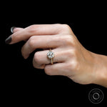 Old European cut moissanite ring rear view