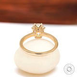 Old Mine Cut cushion moissanite ring basket detail
