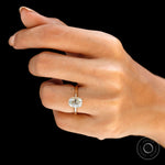 Vintage inspired cushion moissanite solitaire ring