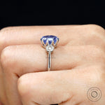 Vintage sapphire trilogy engagement ring design