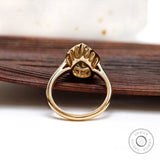 Back view of bezel setting with open gallery detail