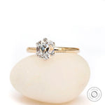 Old mine cut cushion moissanite ring georgian style