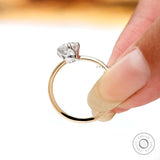 Elegant solitaire moissanite ring vintage look